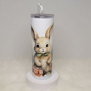 Holiday Bunny 20oz Tumbler With Lid and Straw